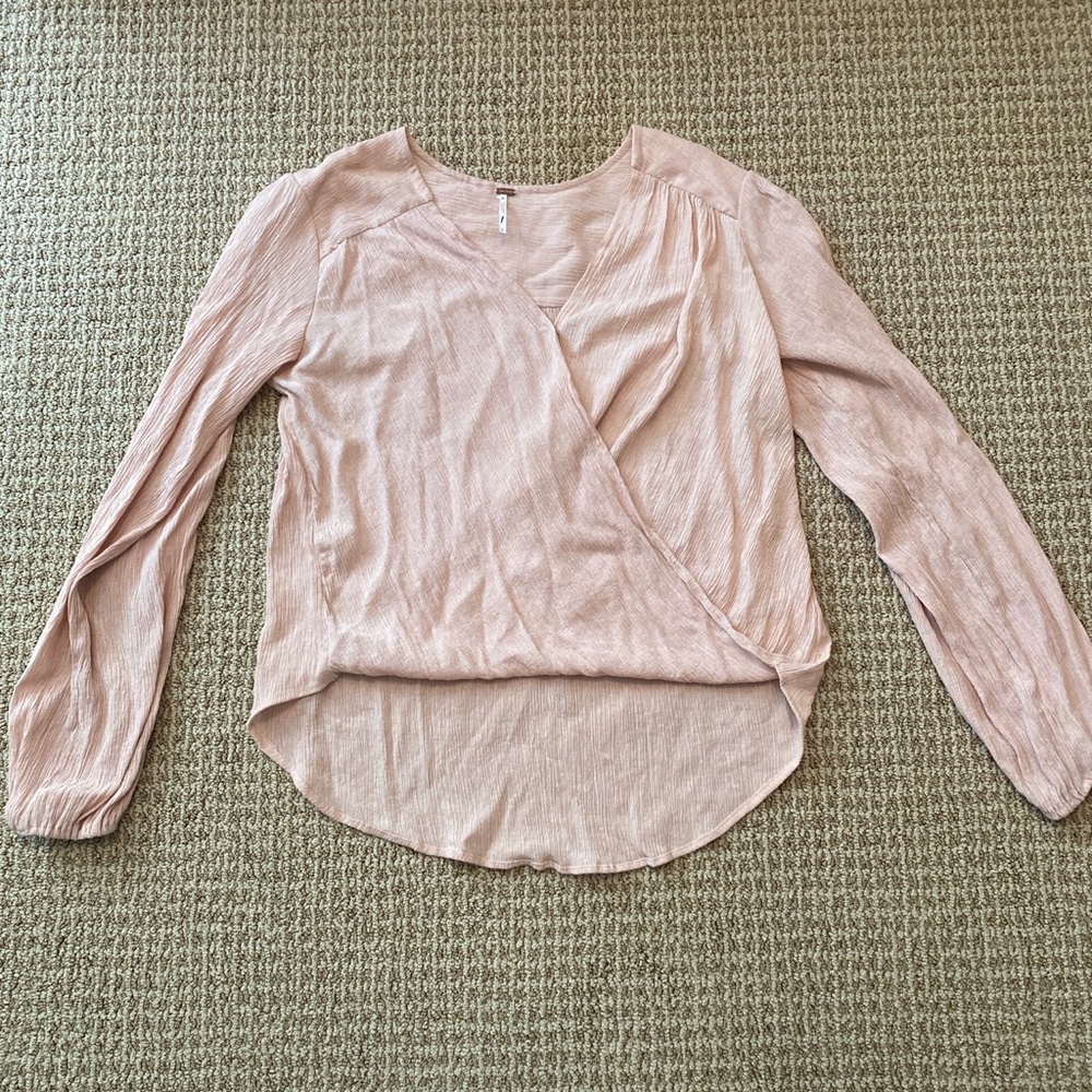 Free People Crisscross Top Blush color